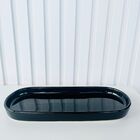 Decoração Bandeja Retangular Preta De Cerâmica Alto Brilho
