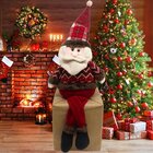 Decoração Boneco Papai Noel Natalino Com Pernas Moles 60cm