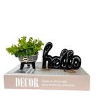 Decoração Casa Livro Caixa Fake + Vaso Tripé + Palavra Hello