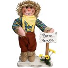 Decoração Casal Espantalho Festa Junina Enfeite Caipira 50cm