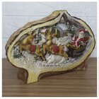 Decoração Cenário Natalino Igreja Iluminada Papai Noel Resina