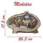 Decoração Cenário Natalino Igreja Iluminada Papai Noel Resina