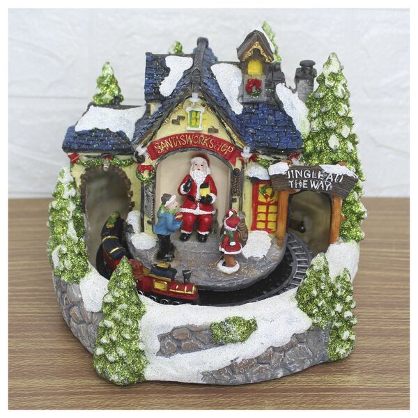 Decoração Cenário Natalino Musical Fábrica De Brinquedos Movi