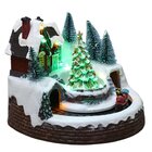 Decoração Cenário Natalino Musical Led Trem Movimento Bivolt