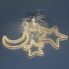 Decoração Cortina Varal Cordão Fio De Luzes Lâmpadas Estrela