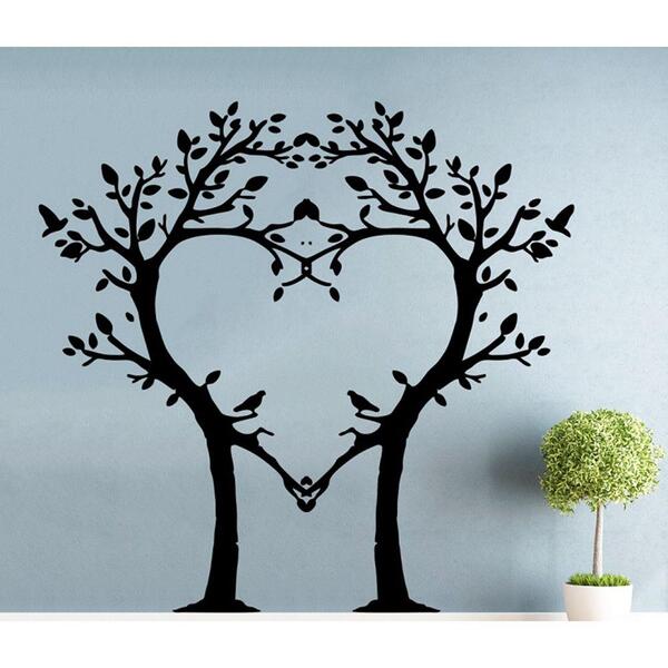 Decoração De Parede Árvore Em Formato De Coração Para Quarto