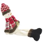 Decoração Dupla Natal Papai Noel E Boneco De Neve Pernas Mole