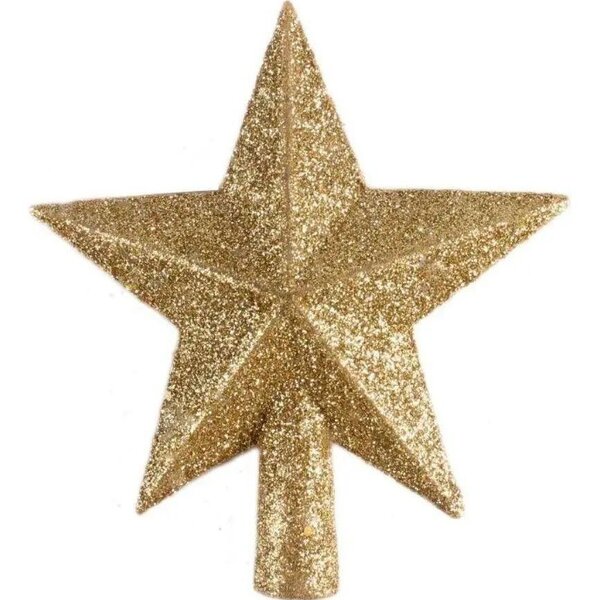 Decoração Enfeite Natal Estrela Natalina Dourada Árvore De Na