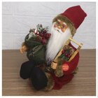 Decoração Enfeite Natal Papai Noel Sentado Com Movimento 21cm