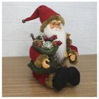 Decoração Enfeite Natal Papai Noel Sentado Com Movimento 21cm