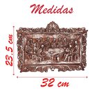 Decoração Enfeite Natal Placa Santa Ceia Natalina 32cm