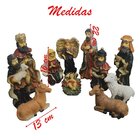 Decoração Enfeite Natal Resina Presépio 11 Peças Natalino 24cm
