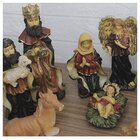 Decoração Enfeite Natal Resina Presépio 11 Peças Natalino 24cm