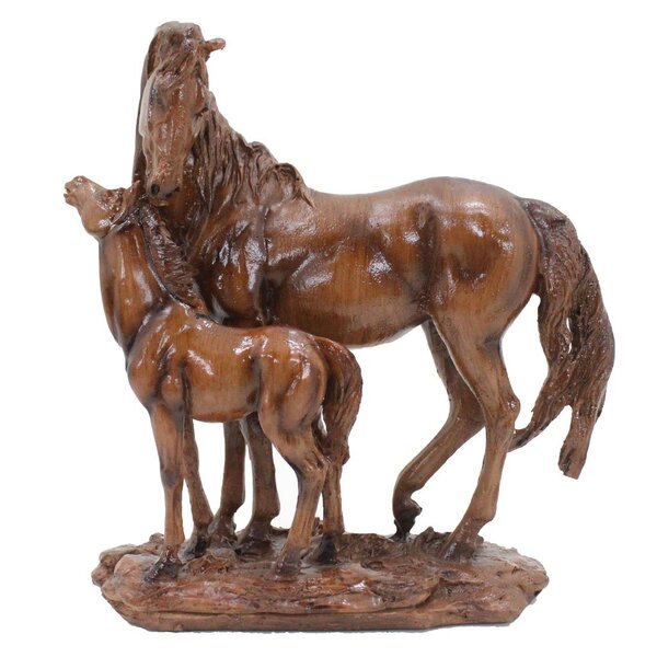 Decoração Escultura Estátua Cavalo Família Ornamento Estatuet