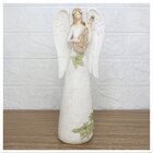 Decoração Estatueta Natalina Anjo Em Resina 28cm