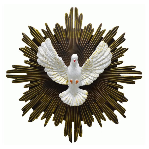 Decoração Imagem Divino Espírito Santo Em Borracha 30cm