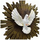 Decoração Imagem Divino Espírito Santo Em Borracha 30cm