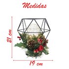 Decoração Lamparina Natal Enfeite Iluminado Natalino 21cm