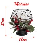 Decoração Lamparina Natal Enfeite Iluminado Natalino 21cm