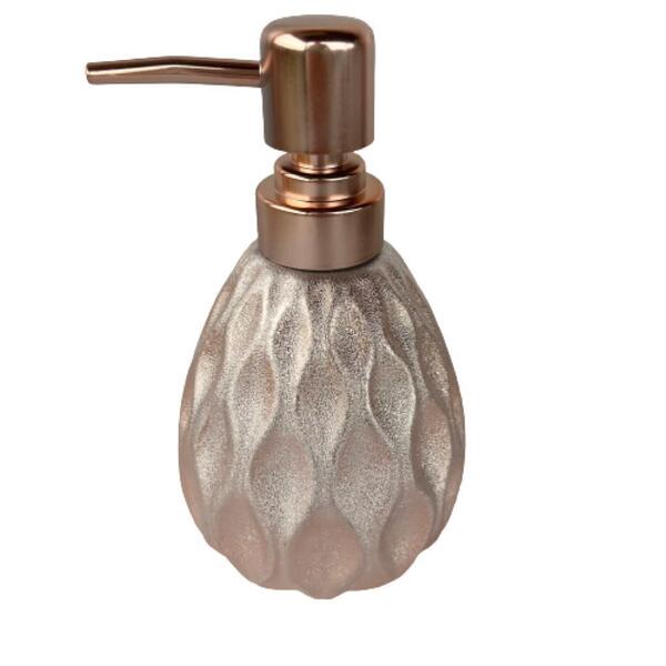 Decoração Lavabo Porta Sabonete Rose Gold Luxo De Cerâmica