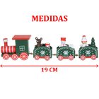 Decoração Locomotiva Trem Verde Enfeite Natal Madeira 19cm