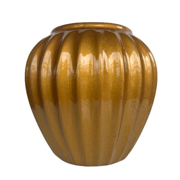 Decoração Mesa Sala Vaso Centro De Mesa Decor Na Cor Dourada