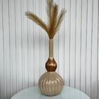 Decoração Mesa Sala Vaso Garrafa Alto Luxuoso Cobre Decor