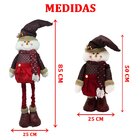 Decoração Natal Boneco Neve Luxuoso Perna Ajustável 50/80cm