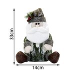 Decoração Natal Boneco Papai Noel Sentado Tecido Natalino 33cm