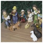 Decoração Natal Enfeite Presépio Baby Natalino Resina 11 Peças