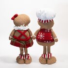 Decoração Natalina Dupla Bonecos Natal Biscoito Ginger 30cm