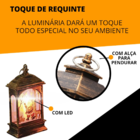 Decoração Natalina Lamparina Papai Noel Led Natal