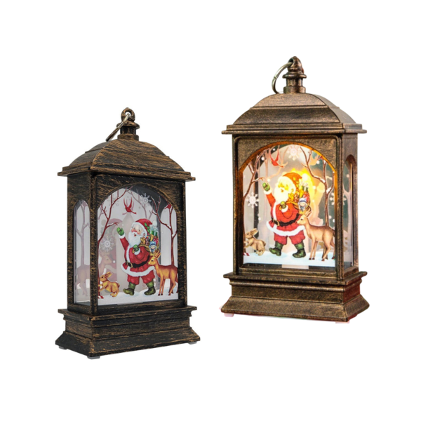 Decoração Natalina Lamparina Papai Noel Led Natal