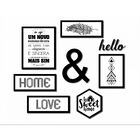 Decoração Para Parede Quadros E Recorte Mdf Preto E Branco