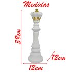 Decoração Peças De Xadrez Rei E Rainha Escultura Grande Estát
