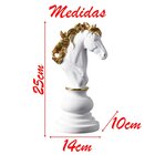 Decoração Peças De Xadrez Rei Rainha E Cavalo Escultura Grande