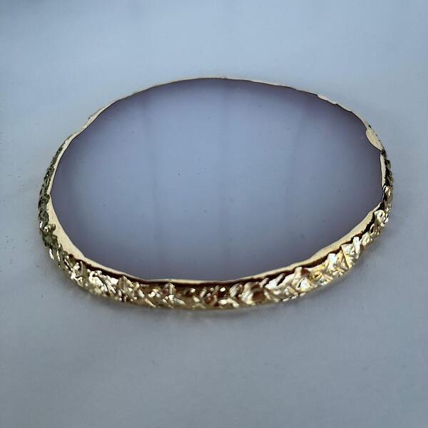 Decoração Quarto Base Porta Joia Estilo Pedra Ágata Imitação