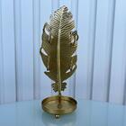 Decoração Quarto Enfeite Porta Joia Folha Dourado Metal Luxo