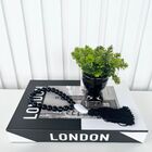 Decoração Quarto Livro Fake + Vaso Taça + Enfeite Colar