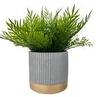 Decoração Rústica Sala Vaso Cachepot De Cimento Trabalhado