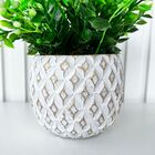 Decoração Rústica Sala Vaso Cachepot Triângulo De Cimento