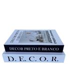 Decoração Sala Aparador Dupla Livro Fake Decor Preto Branco