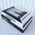 Decoração Sala Aparador Dupla Livro Fake Paris Londres Preto