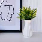 Decoração Sala Aparador Vaso Branco Cerâmico Alto Brilho