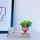 Decoração Sala Bandeja + Vaso Taça + Dupla Copo + Garrafa