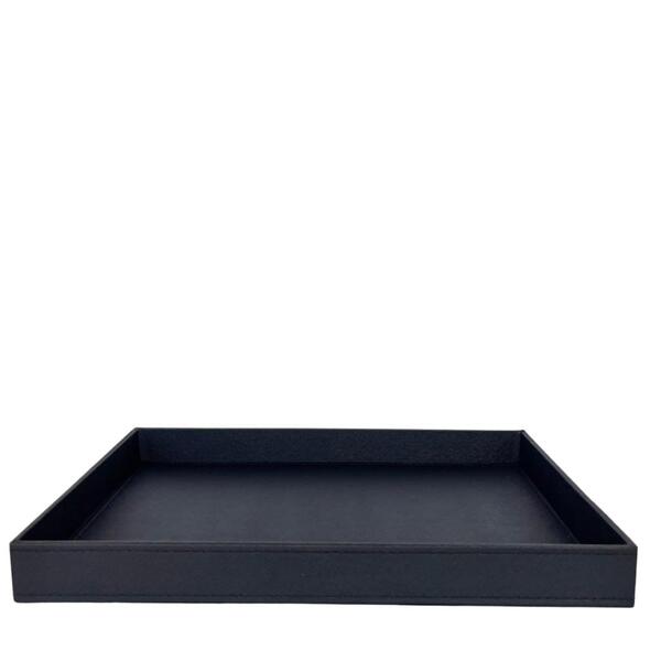 Decoração Sala Bandeja Em Mdf Revestida De Pu Na Cor Preta