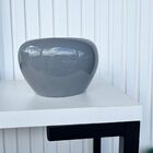 Decoração Sala Centro De Mesa Cinza Liso Lorance Moderno