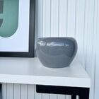 Decoração Sala Centro De Mesa Cinza Liso Lorance Moderno