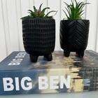 Decoração Sala Livro Big Ben Azul + Vaso Tripé Moderno Preto