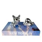 Decoração Sala Livro Fake + Bulldog Prata + Enfeite Coração